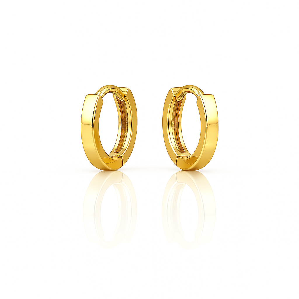 Hypoallergenic Small Hoop Earrings – 14K Gold , Rose & White Gold