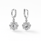 Rhodium Plated CZ Drop Earrings for Special Occasions