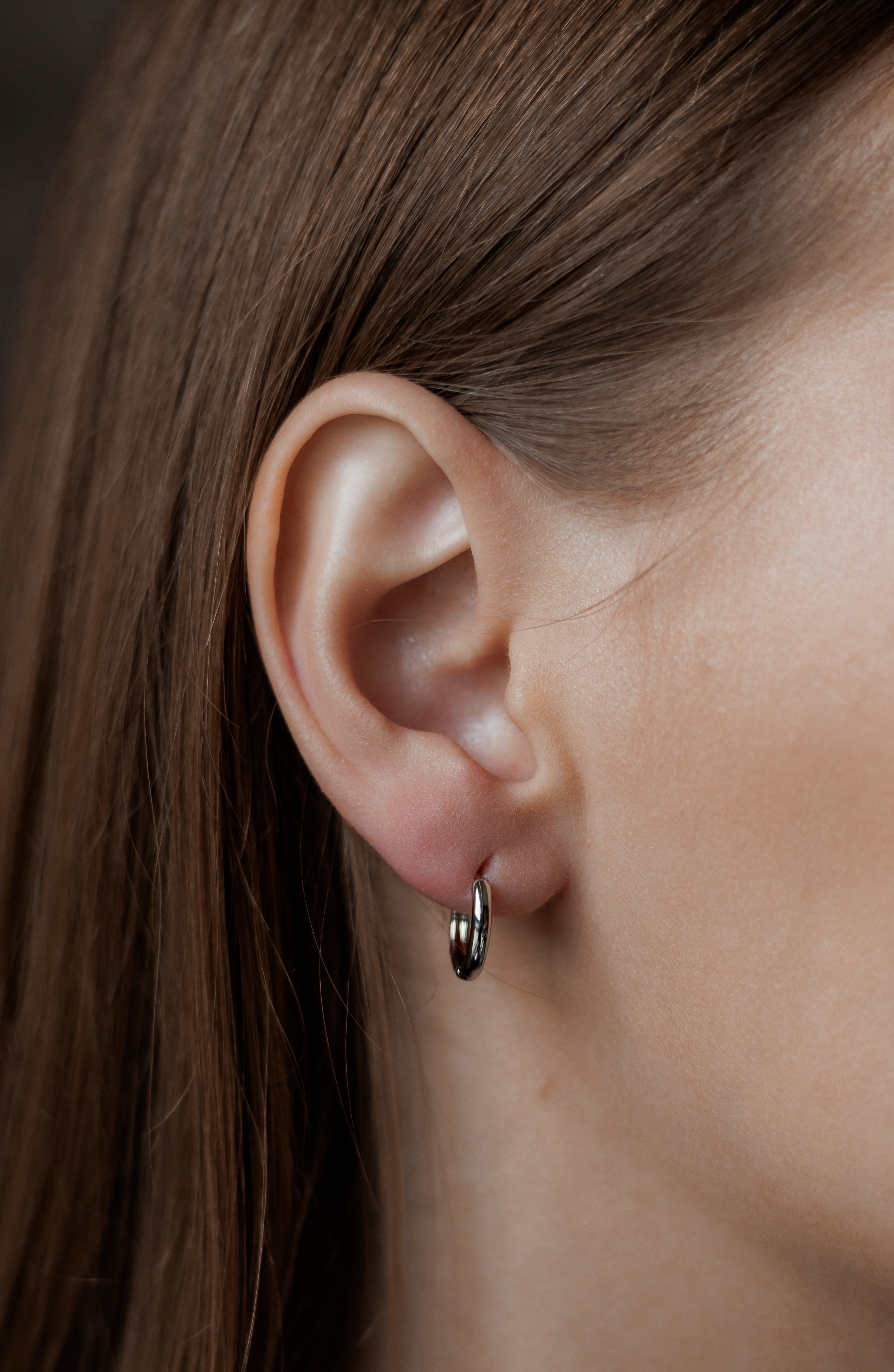 Hypoallergenic Small Hoop Earrings – 14K Gold , Rose & White Gold