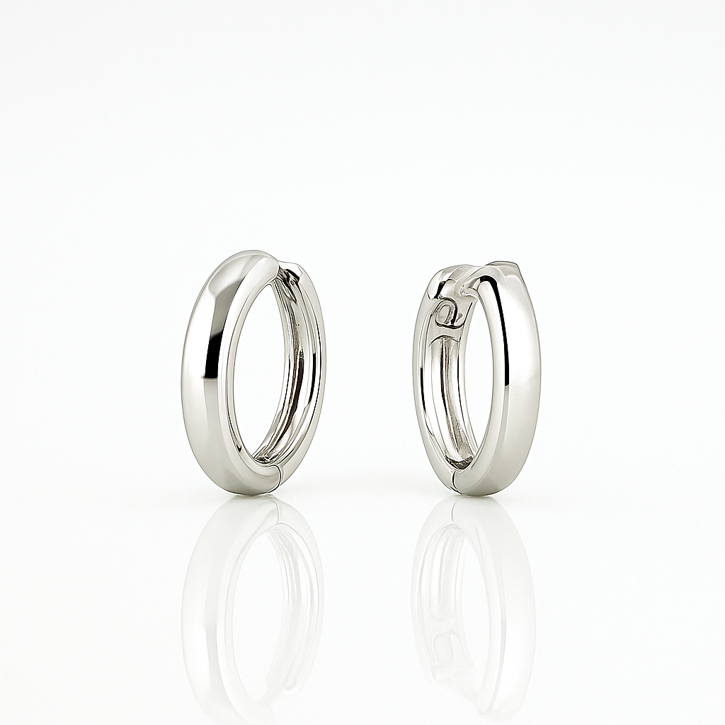 Hypoallergenic Small Hoop Earrings – 14K Gold , Rose & White Gold