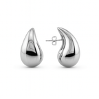 Teardrop Stud Earrings Gold or Silver Plated by Sedy Jewelry