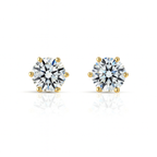 6mm Cubic Zirconia Stud Earrings – Gold Plated