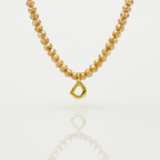 Beaded Necklace with Czech Glass and Stainless Steel – 45+5cm